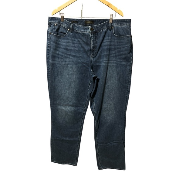 TALBOTS Flawless 5 Pocket Straight Leg Jeans Dark Wash Plus Size Stretch Casual - Picture 1 of 9